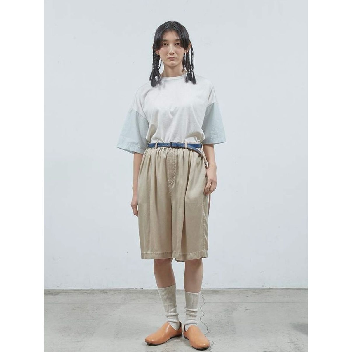 【残り一点】カラーバックルロングベルト(BLUE×BLACK)