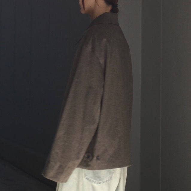 【残り一点】Wool Doeskin Zip Short Jacket