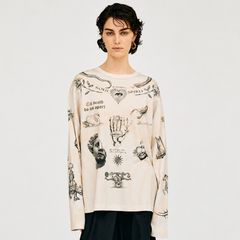 【残り一点】Tatoo Printed Long Sleeve Tee
