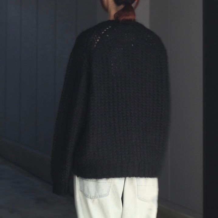 【残り一点】Mohair Silk Big Rib Cardigan