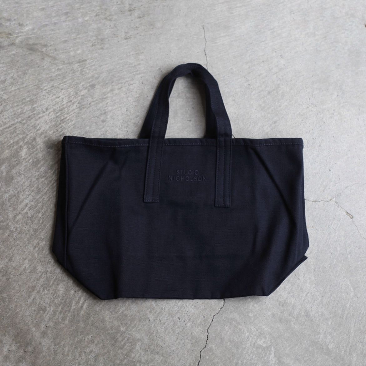 STUDIO NICHOLSON|TOTEBAGS (SMALL EMBROIDERED LOGO TOTE STUDIO NICHOLSON - 【残り一点】Embroidered Logo Tote Bag