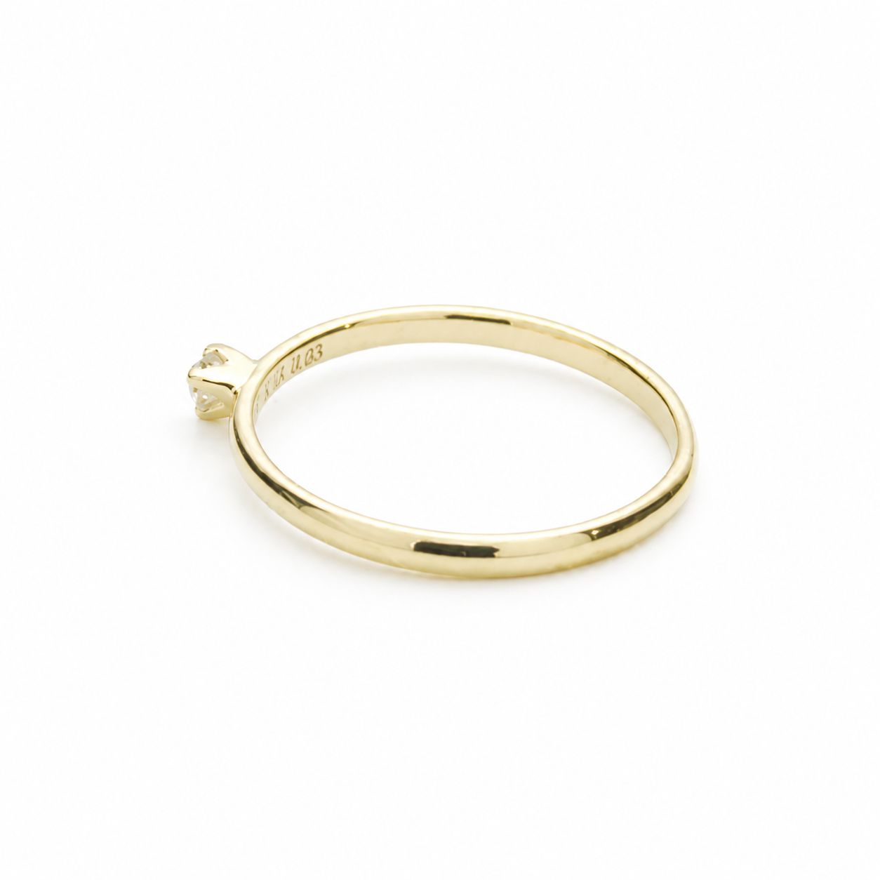 【お取り寄せ注文可能】K18 Triangle Dia Ring(18 YELLOW GOLD)