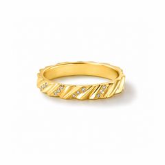 【お取り寄せ注文可能】Denova Ring W / Dia(K18 YELLOW GOLD)