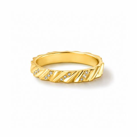 【お取り寄せ注文可能】Denova Ring W / Dia(K18 YELLOW GOLD)