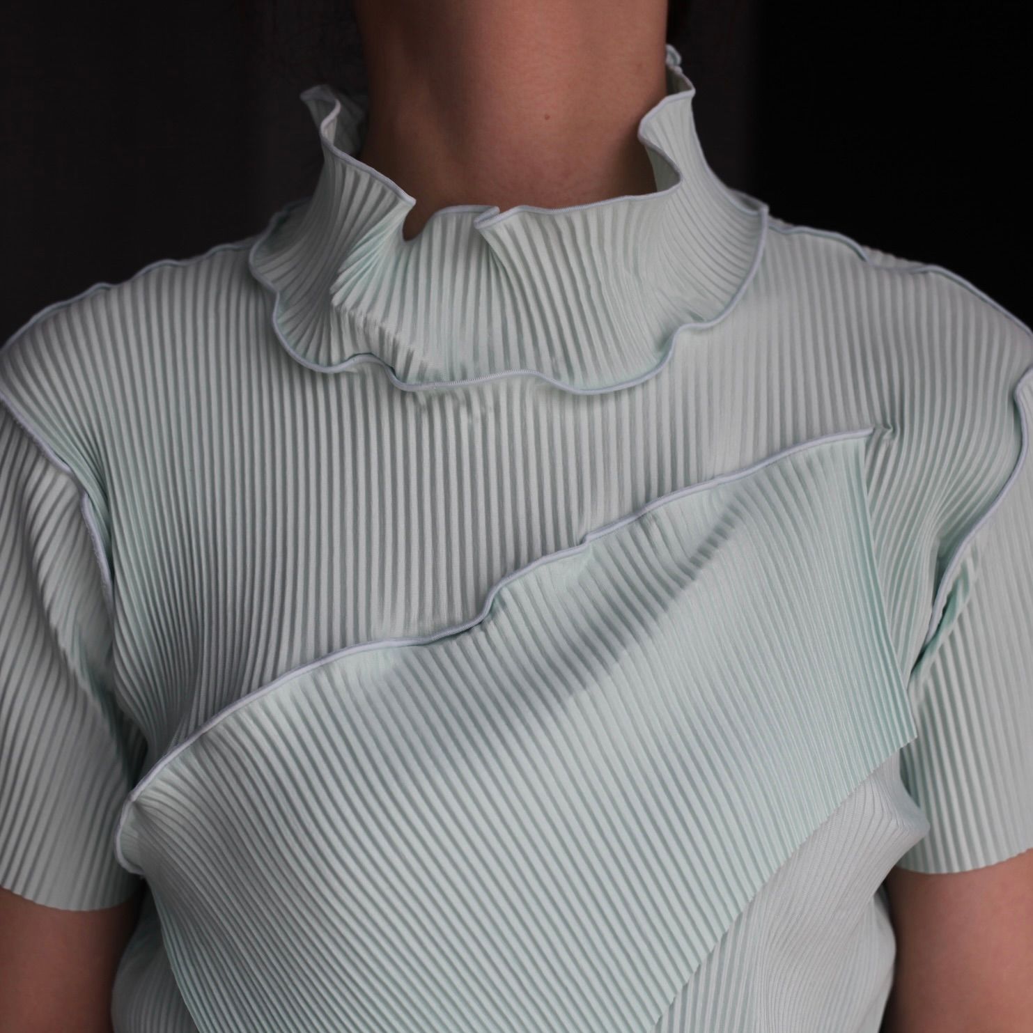 【残り一点】Todo Wave Top Short Sleeve High Neck