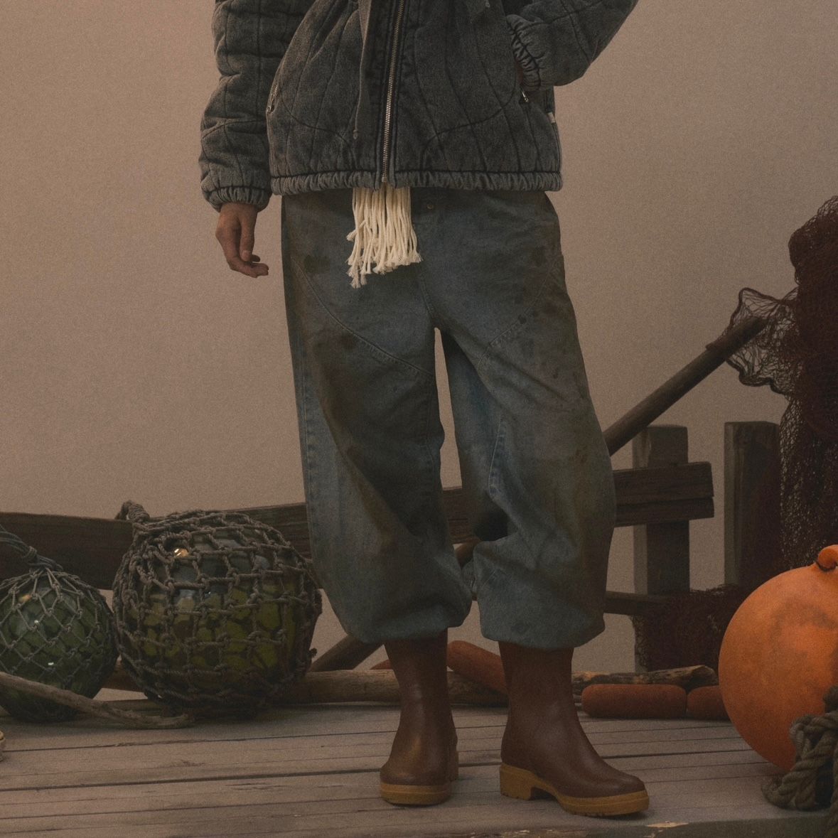 【残り一点】Newcommune Dirt Baggy Denim