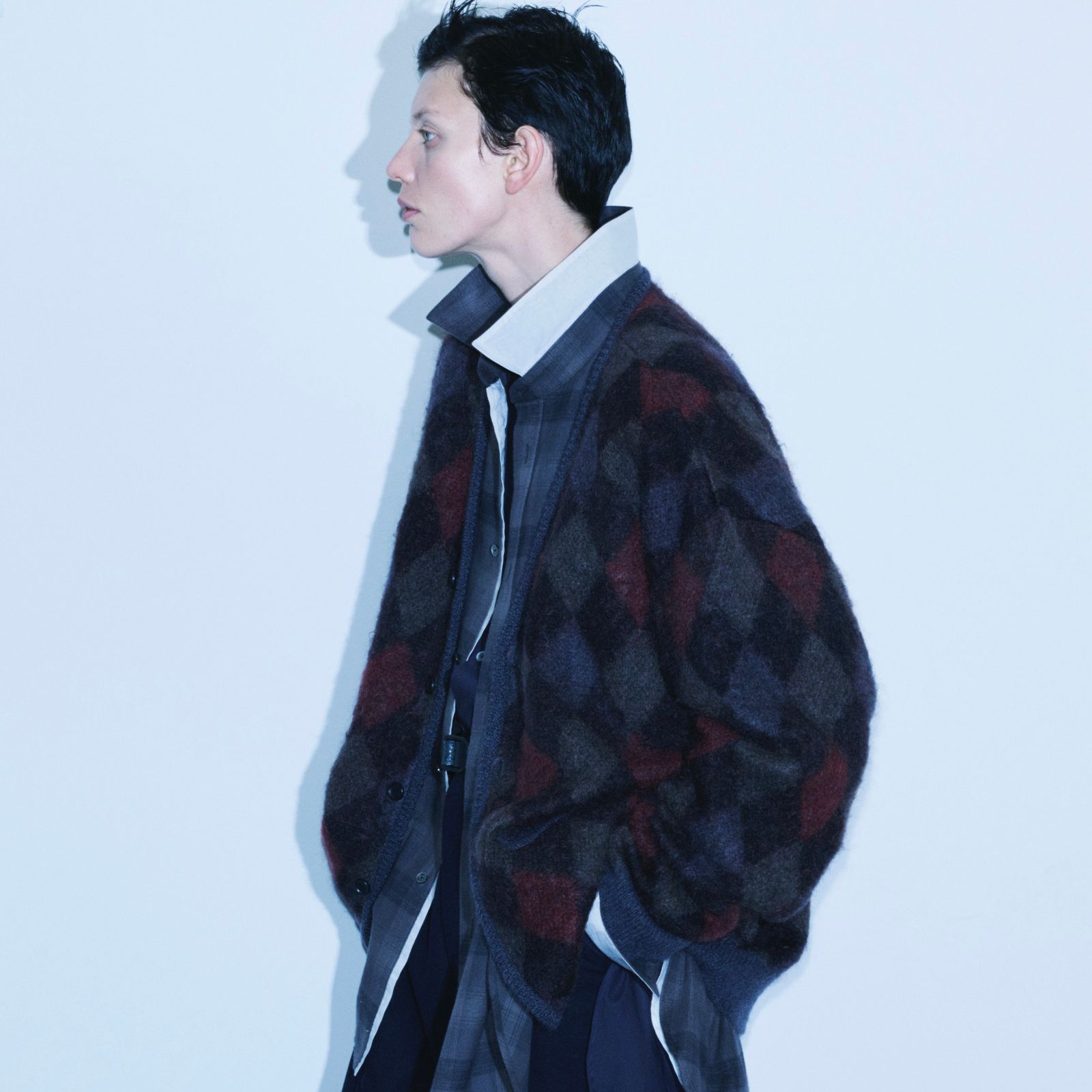 stein - 【残りわずか】Kid Mohair Argyle Cardigan | ACRMTSM ONLINE