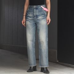 【残りわずか】Light Blue Washed Straight Cut Jeans