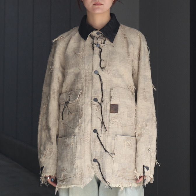 【残り一点】Rustic Collar Chore Jacket Boro Crust(SAND)