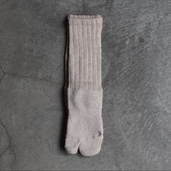 【再販売通知受付可能】Tabi Pile Socks(HEATHER BEIGE)