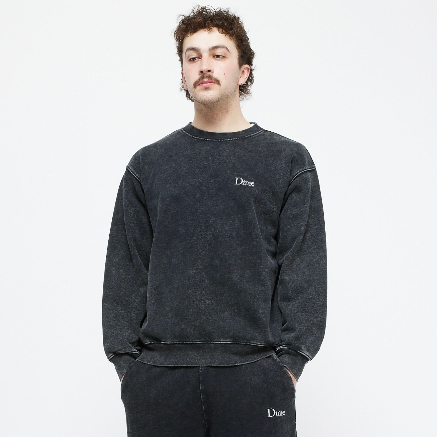 ★関税込★DIME★FRENCH TERRY SPLIT CREW : BLACK★ ☆関税込☆DIME☆FRENCH TERRY SPLIT CREW : BLACK☆ スウェット