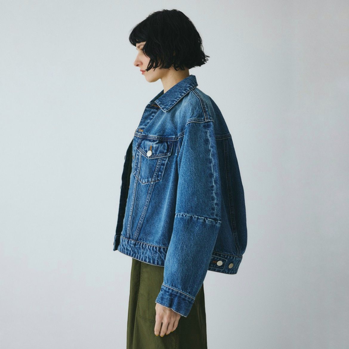 【残り一点】Round Form Denim Jacket