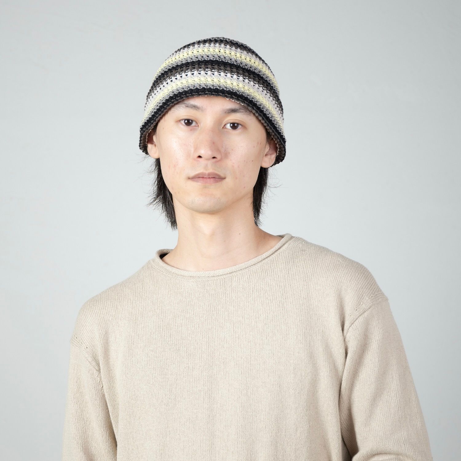【残り一点】Multi Border Knit Hat