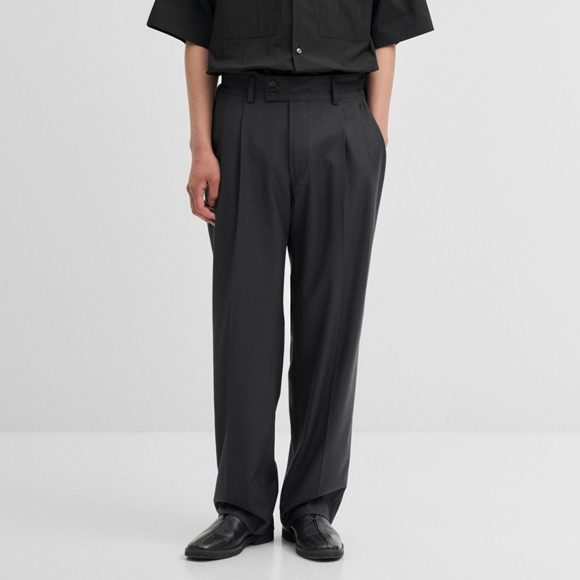 パンツ ANOTHER OFFICE Santiago Garment Pants MUSINSA | ANOTHER OFFICE Santiago Slacks Standard (Black)