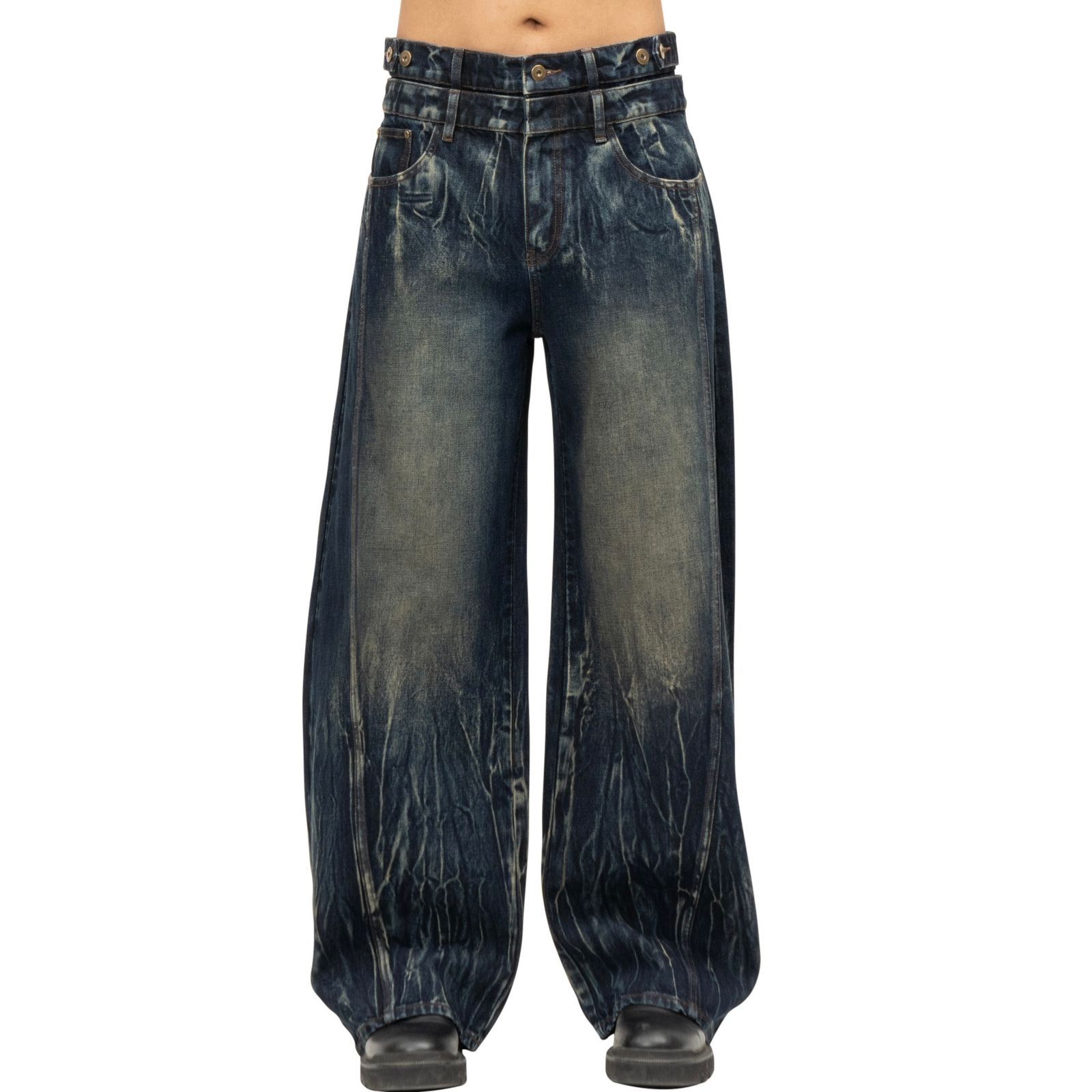 【残り一点】Gradient Tie Dye Denim Trousers