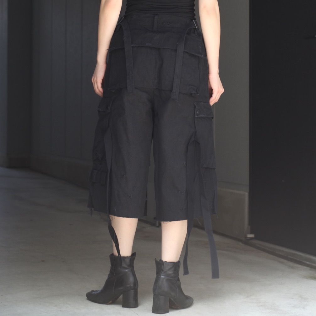 【残り一点】Heavy Cargo Short With Damaged(AGED CANVAS)