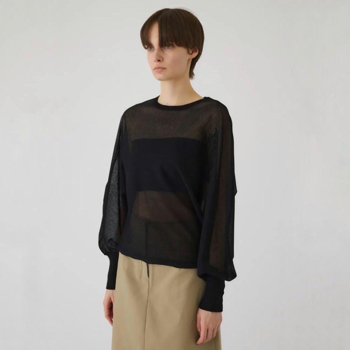 【残り一点】Sheer Dolman Knit Tops