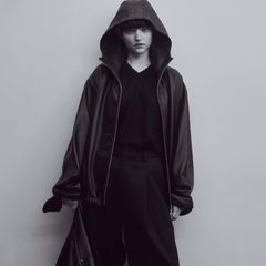 【残りわずか】Leather Hooded Short Jacket