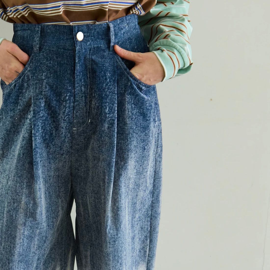 【残り一点】フロッキーデニムパンツ