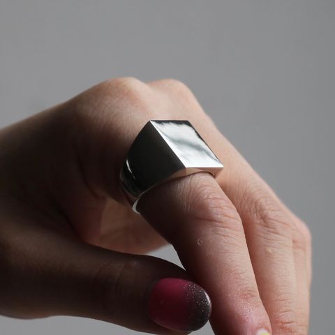 【お取り寄せ注文可能】Square Ring Large(SILVER)