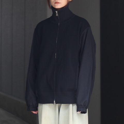 【残り一点】Connected Rib Knit Trucker Jacket