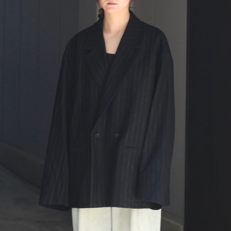 【残り一点】36G Wool Stripe Double Jacket