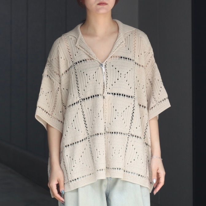 【残り一点】Crochet Knit Shirt