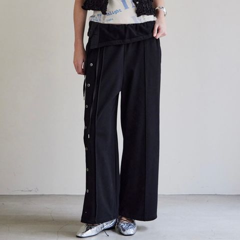 【残り一点】Button Slit Turn-Back Sweat Pants