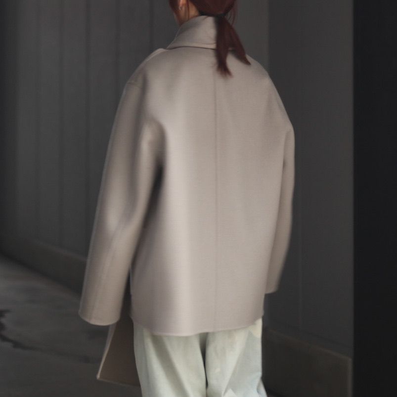 【残りわずか】Wool Cashmere Beaver Reversible Stole Jacket