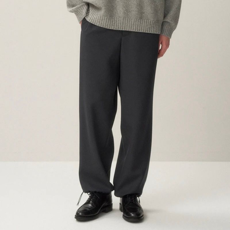 N*E様 ATON ブラック　スラックス　02 ATON - High Twist Wool Wide Pants -スラックス-（Black