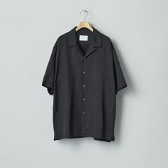【残りわずか】Silk Cupro Twill Open Collar S/S Shirt
