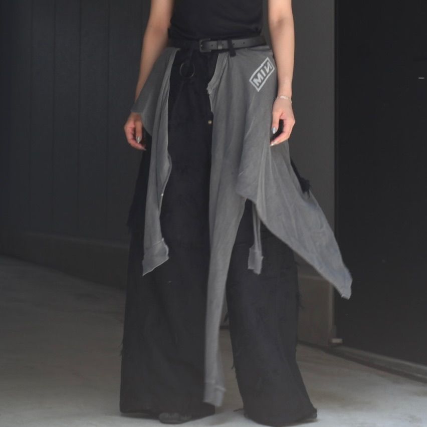 【残り一点】Twist Buggy Jean Boro Crust With Wrapped(NOIR)