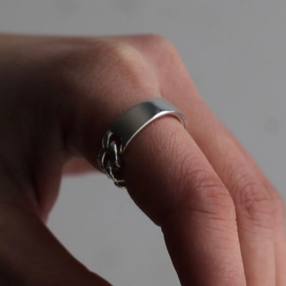 【お取り寄せ注文可能】Curb Chain ID Ring(10K GOLD×WHITE)