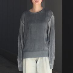 【残り一点】Charcoal Panel Knit Crewneck