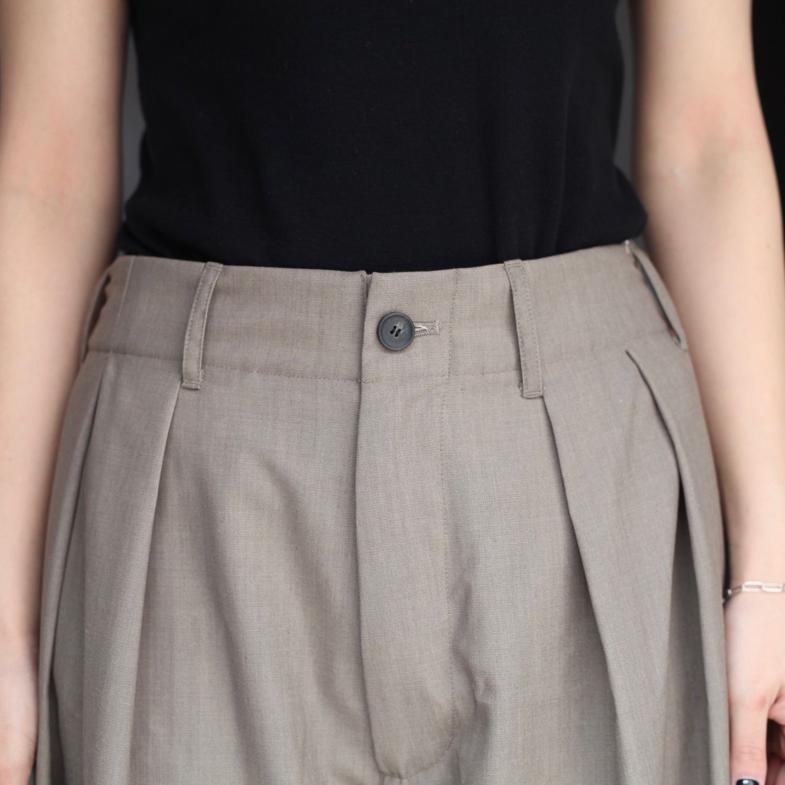 【残り一点】ウォッシャブルツイルワイドパンツ