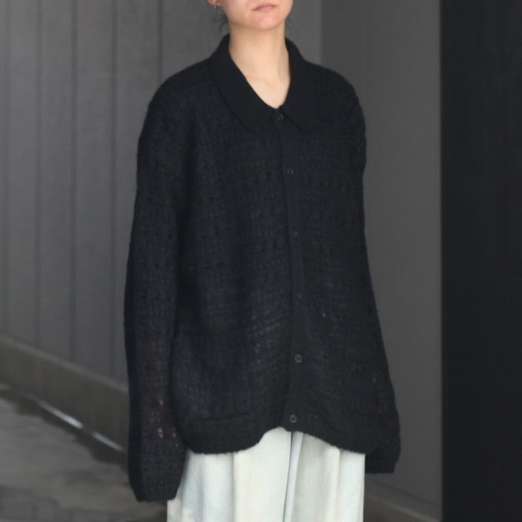 YOKE 23SS MOHAIR SILK MESH KNIT SHIRT