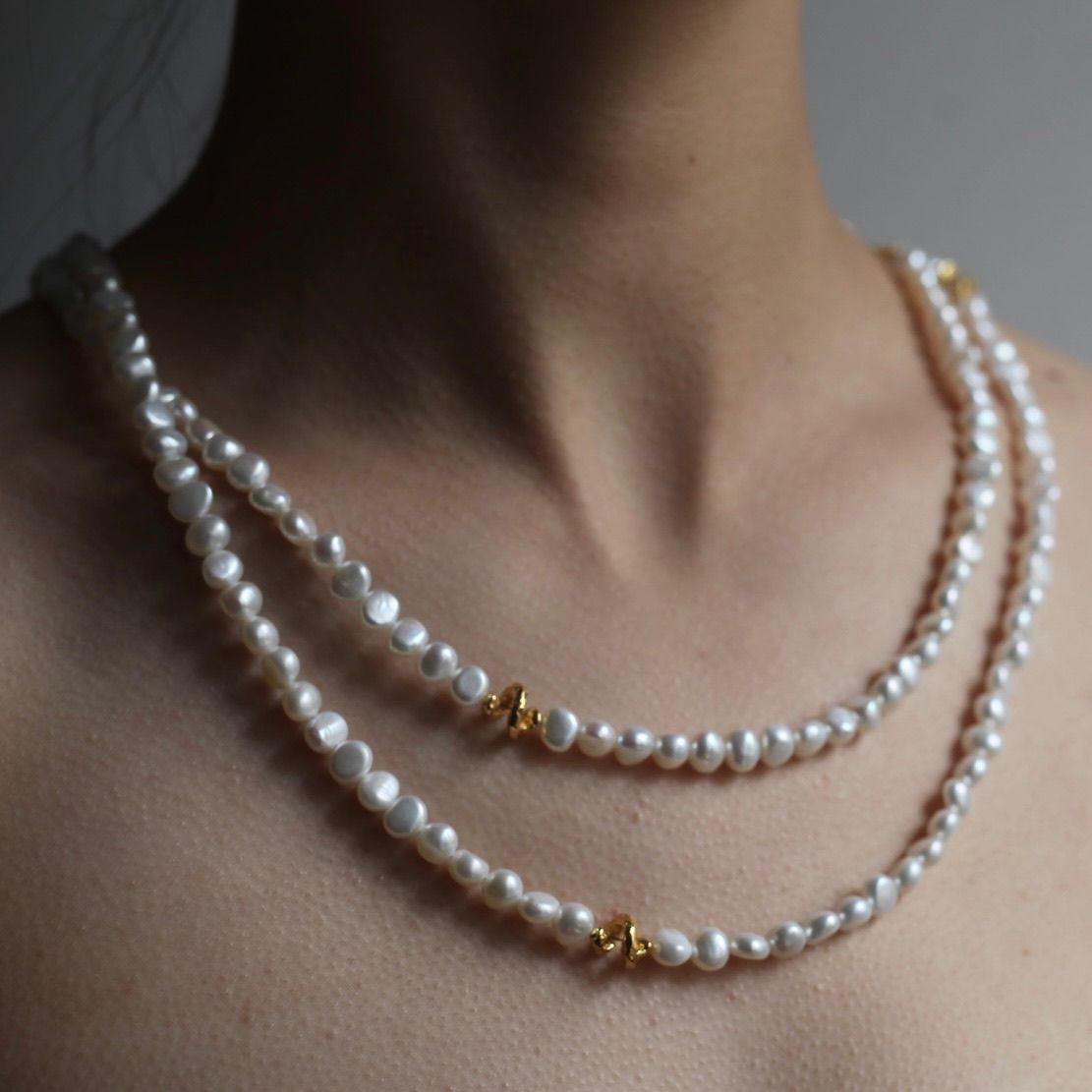 【お取り寄せ注文可能】Baroque Pearl Rope Necklace 130