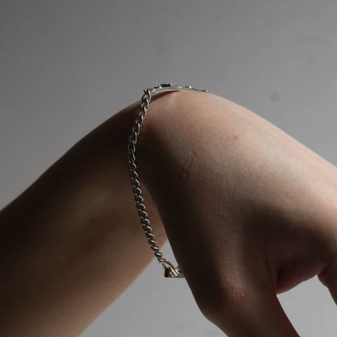 【残り一点】Victorian Shoe Buckle Plate Curb Chain Bracelet