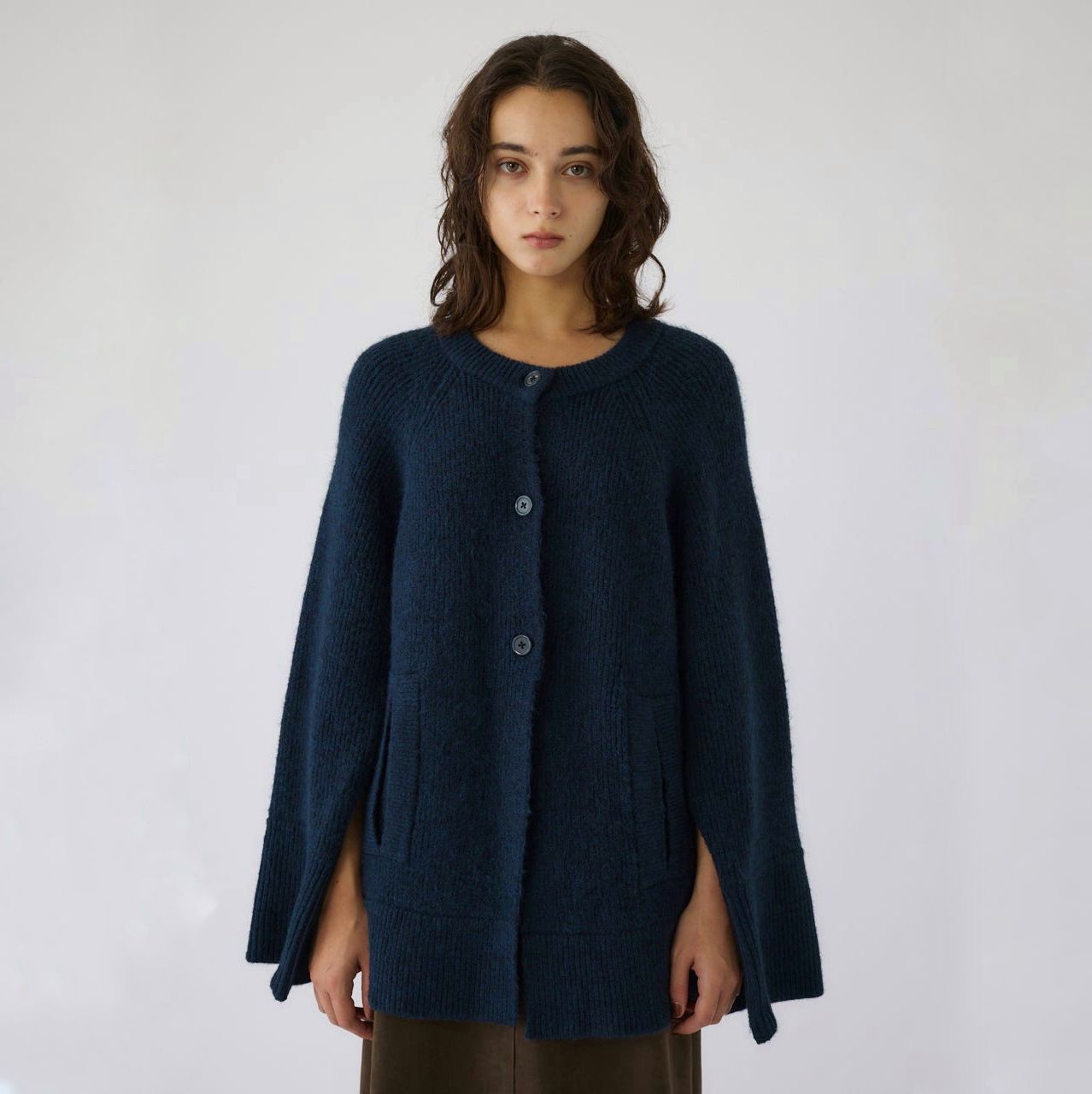 【残り一点】Poncho Like Raglan Knit C/D