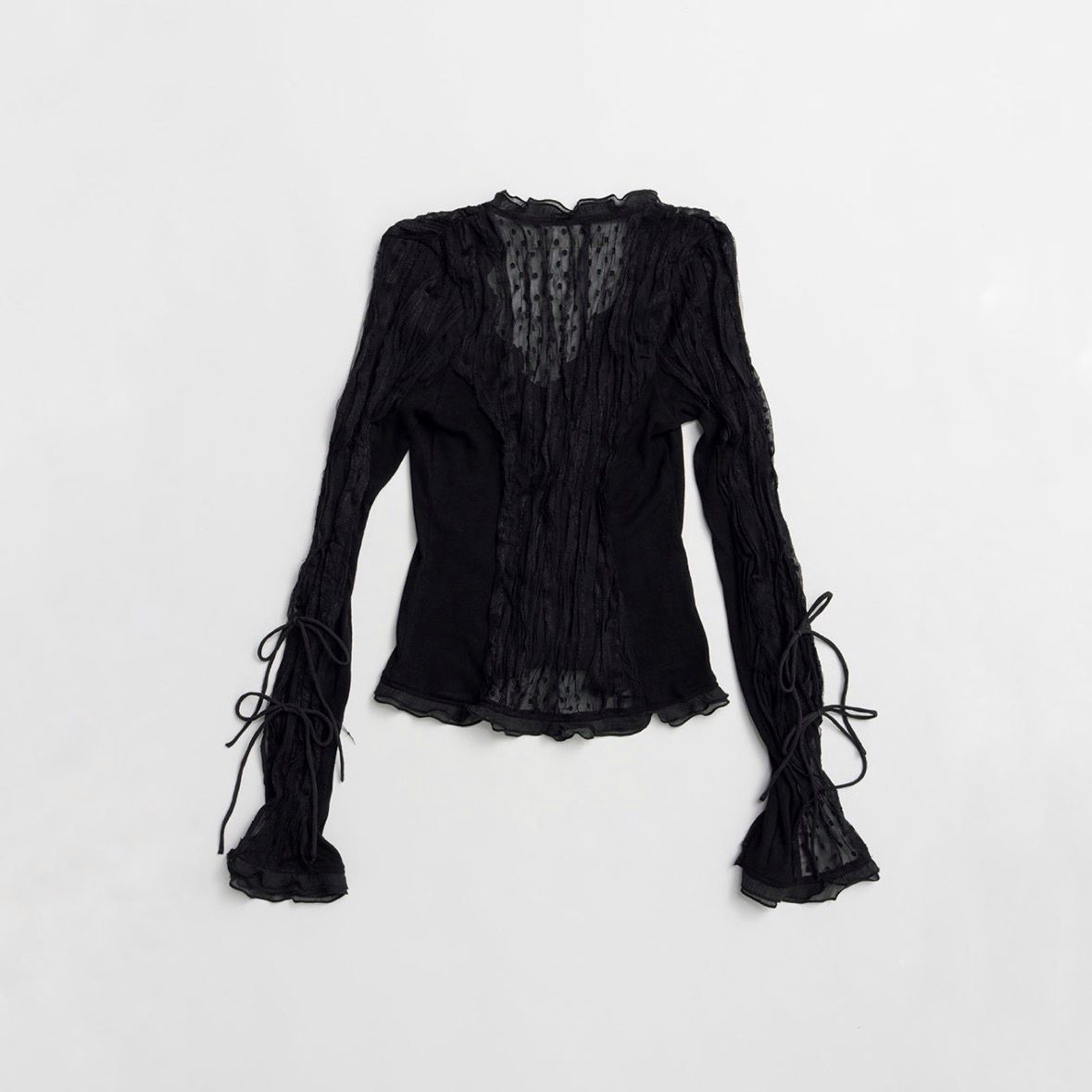 【残り一点】Sheer Dot Slim Shirt