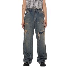 【残り一点】"80Year" Damage Painter Denim Pants