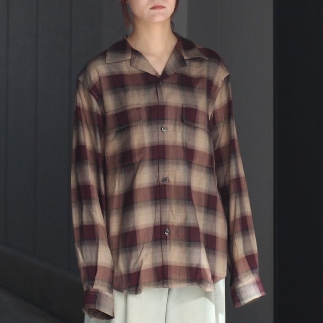 【残り一点】Plaid Open Collar Shirts