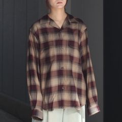 【残り一点】Plaid Open Collar Shirts
