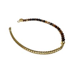 【残り一点】Half Juzu Necklace(GOLD×BROWN)