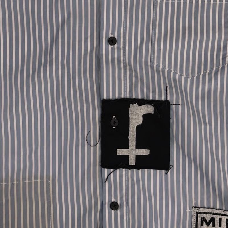 【残り一点】Bootleg Stripe Shirts With Patched(MIN)