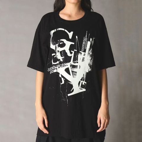 【残り一点】やぶれロゴカットソー