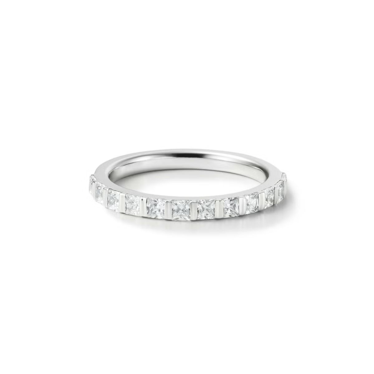 【お取り寄せ注文可能】Square Half Dia Ring(PLATINUM950)