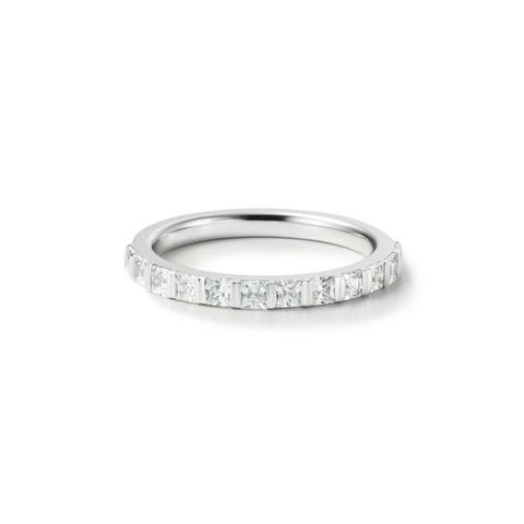 【お取り寄せ注文可能】Square Half Dia Ring(PLATINUM950)