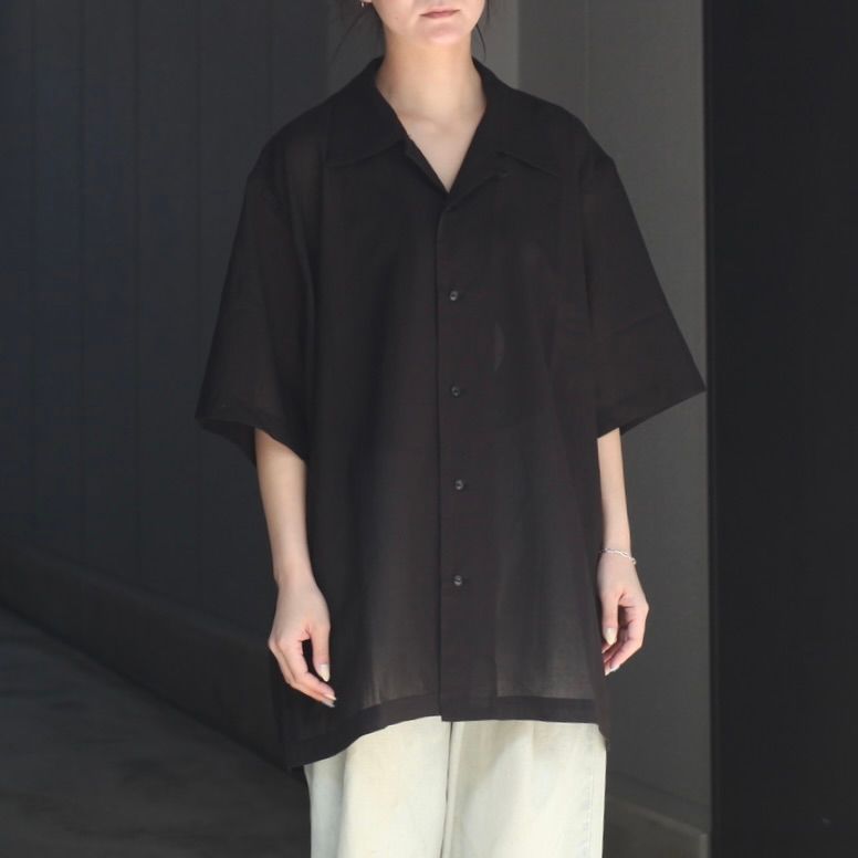 【残り一点】シアーコットンオープンカラーS/Sシャツ