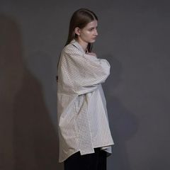 【残り一点】スイッチングストライプチェックシャツ